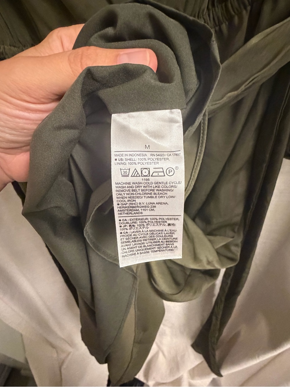 NWT Banana Republic Olive Green V-Neck Midi Dress - Picture 4 of 4